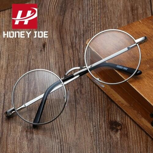 Retro Vintage Gaming Computer Glasses for Women Men Anti Blue Light Metal Frame Clear Lens Round Circle Eye Glasses Eyewear