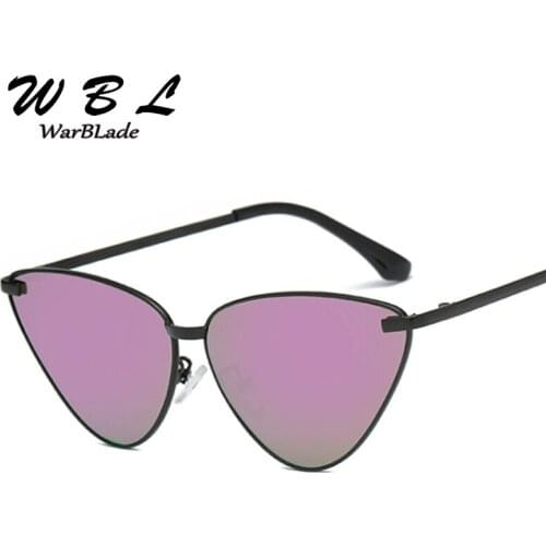 WarBLade Sexy Ladies Cat Eye Sunglasses Metal Frame Women Newest Triangle Vintage Gradient Sun Glasses For Female 2019