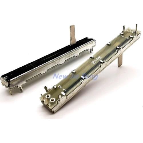 5pcs B10K 75MM Potentiometer B103 Ohm Single 10K Slide Adjustment Rotary Carbon Film 3Pins