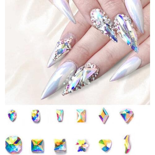 Different Colorful Shape Rhinestones DIY Nail Art Stone 3D Design Jewelry Gems Accessories Manicure Decorations