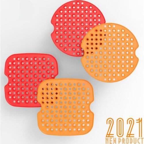 Silicone Air Fryer Liners Perforated Non-stick Mat Steaming Basket Baking Utensils Cooking Pot Oil Mats Accessories For Kitchen