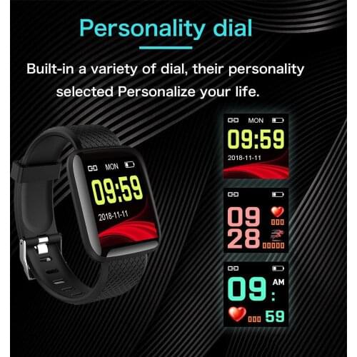116plus Smart Fitness Bracelet Band With Measuring Pressure Pulse Meter Sport Activity Tracker Watch Wristband Wristbands