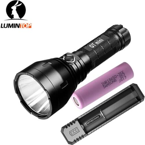 Lumintop GT mini Long Rang Flashlight 17W 4.5A CREE XHL LED CW max 1200 lumen beam distance 750 meter 135,000cd outdoor torch