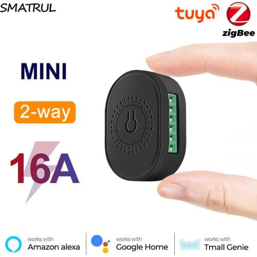 SMATRUL Tuya ZigBee Wifi Smart Switch Light Module 16A Mini DIY Breaker Wall 2 Way Timing Control On Off For Alexa Google Home