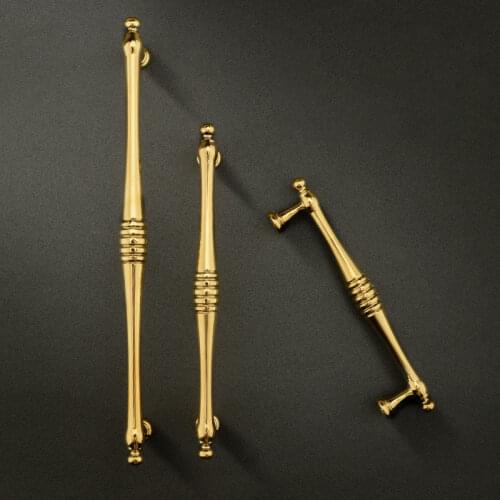 HXS Cabinet High-end Door Handles and Knobs Gold Cabinets Pulls Large Wardrobe Handle Shoe Wine Drawer Pull Furniture Hardware