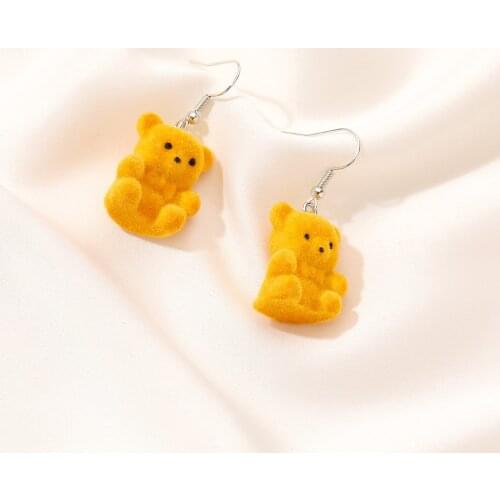 ZYZQ Romantic Little Bear Women Drop Earrings Lovely Girl Gift Stylish Female Accessories for Party Earring Fashion Jewelry 2021