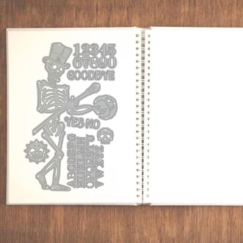 1 Set Halloween Skull Metal Cutting Dies Stencil DIY Scrapbooking Album Paper Card Template Mold Embossing Craft Decoration