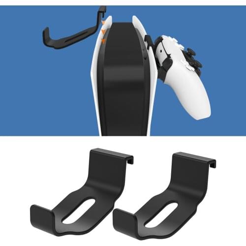2 Pcs Gamepad Holder Headset Stand for PS5 Durable ABS Bracket Storage Rack Console Mount Hanger For Xbox Wireless Controller