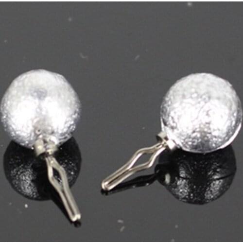 5PCS Lead drop fishing belt with round round lead Drop shot ball weight with a line clip round lead fall for the sea pole