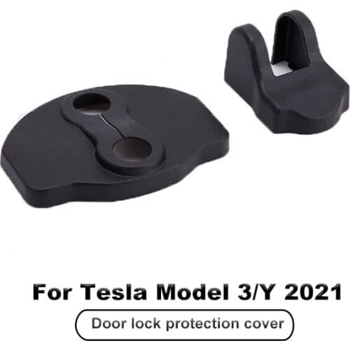 Car Door Lock Protection Rust Cover Latches Door Stopper Covers Modification Accessories Decoration For Tesla Model 3 / Y 2021