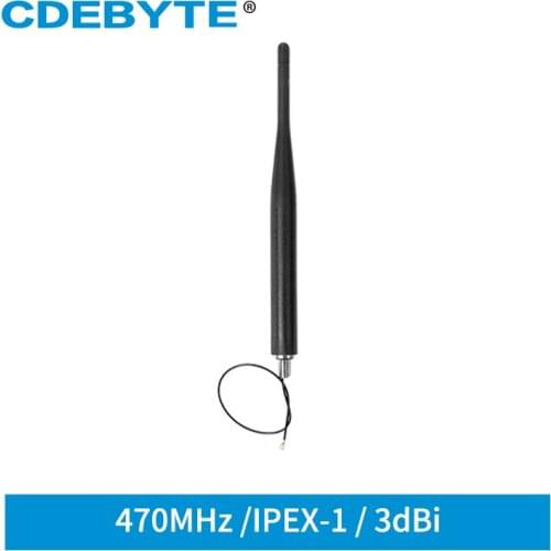 470MHz Antenna 3dBi Rubber Rod IPEX-1 High Gain for Equipment Cabinet Logistic Fleet Property Security Taxi Fleet TX470-JZLW-15