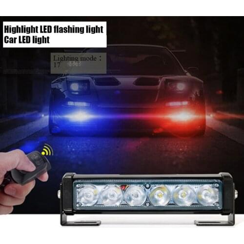 Car Universal 8000k led 2x6LED Car Strobe Flash Light Modes Auto Warning Light 36W High Power Caution Lamp Fog Lamp Assembly