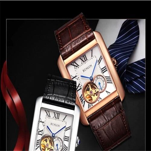 Мужские часы с кожаным ремешком Binlun China At AliExpress