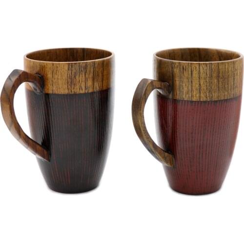 Handmade Wooden Cup Wood Coffee Tea Beer Juice Milk Water Mug Primitive Natural