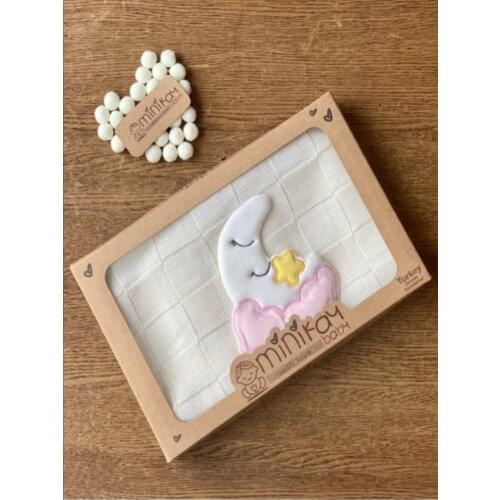 Moon Organic cotton knitted baby blanket