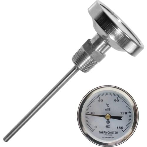 Long Probe Deep Fry Thermometer for Brewing with Instant Read Stainless Steel Stem Meat Cooking Dial Thermometer Tools