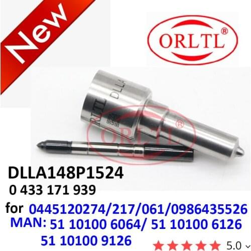 ORLTL Auto Fuel Injector Nozzle DLLA148P1524 0433171939 for MAN: 51 10100 6126 MAN: 51 10100 9126 0445120274 0445120061