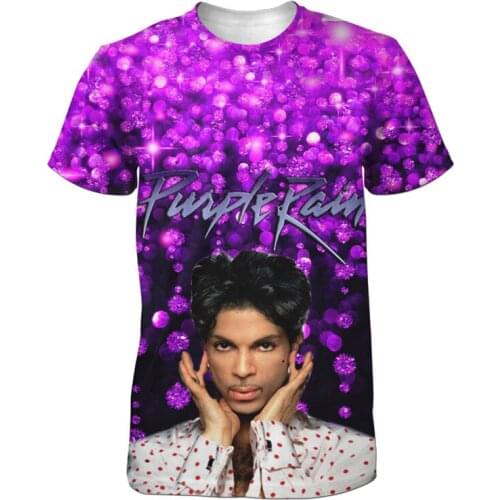 REAL American US SIZE prince purple rain Custom made 3D Sublimation Print T-Shirt plus size 3xl 4XL 5XL 6XL