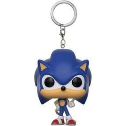 FUNKO POP Pocket Pop Keychain Sonic With Ring Anime Game Action Figures Collection Model Toys For Children Boy Christmas Gifts