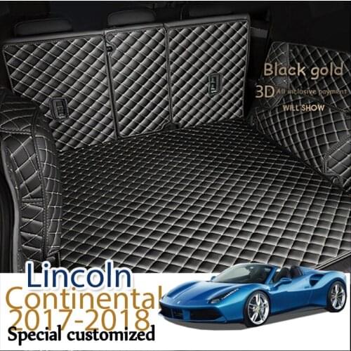The Trunk Cargo Leather Liner Car Boot Liner Cargo Compartment Floor Carpet Mud For Lincoln Continental 2017-2018