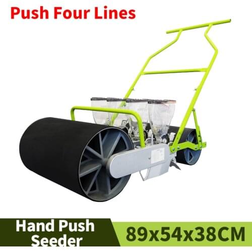 Multi-purpose Agriculture Adjustable Plant Spacing Manual Planter Sowing Tools Garden Hand Push Four Rows Seed Disseminators