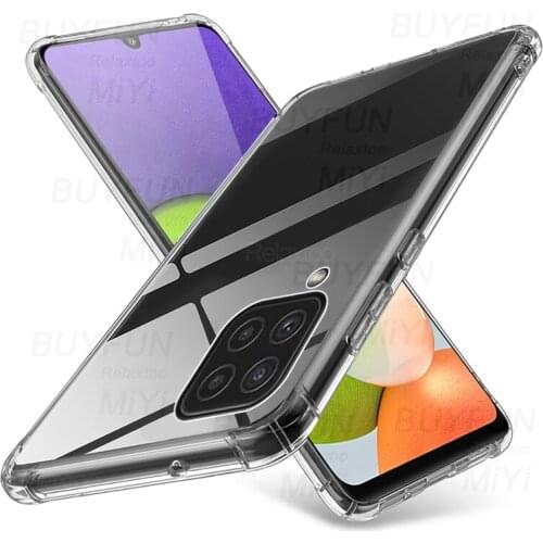 Transparent airbag soft silicone shockproof coque for samsung galaxya22 sumsung galaxy a22 a 22 2021 4g 5g protect shell cover