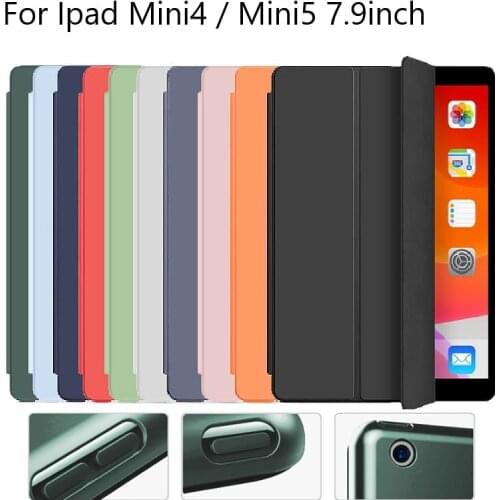 Silicone Magnetic Smart Case For iPad Mini5 Mini4 7.9inch Soft Back Shell Protective Tablet Cover Stand Holder For Ipad 7.9 2019
