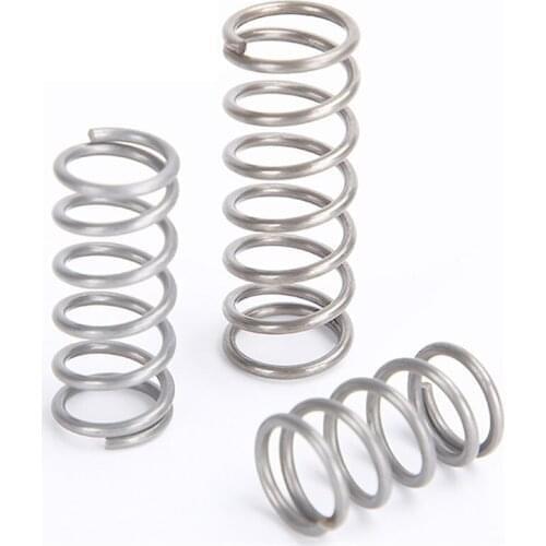 Steel Coiled Wire Compression Spring, 2mm Wire Diameter X 18mm Out Diameter X (20-65)mm Length