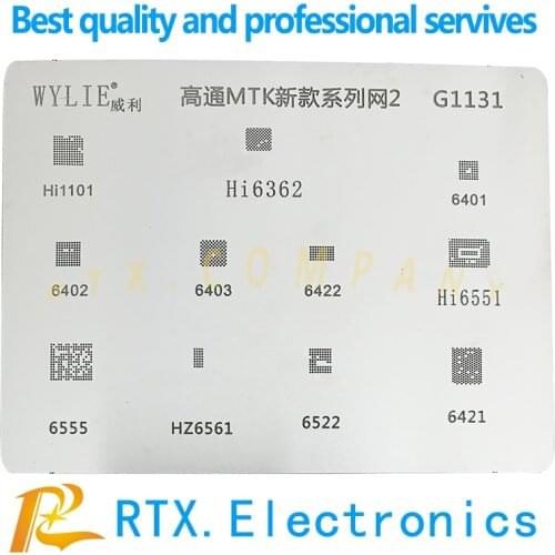 Hi1101 Hi6362 Hi6522 Hi6551 Hi6421 Hi6555 Hi6401 Hi6402 Hi6403 Hi6422 Hi1102 WIFI Charging IC Power IC IF IC BGA Reball Stencil