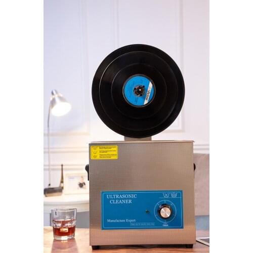 Ultrasonic LP Vinyl Record Cleaning Machine Liftable Professional 304 Stainless Steel Waterproof 35KHZ Ultrasonic Cleaner 220W