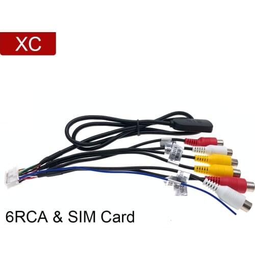 Universal Car Radio Stereo 20Pin 6RCA Video Output Wire Harness Connector Adaptor Aux-in Adapter Microphone SIM Card For Android