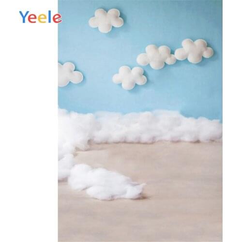 Yeele Baby Shower Birthday Blue Board Clouds Vinyl Background Photography Backdrop Studio Shoots for Decoration Customized Size