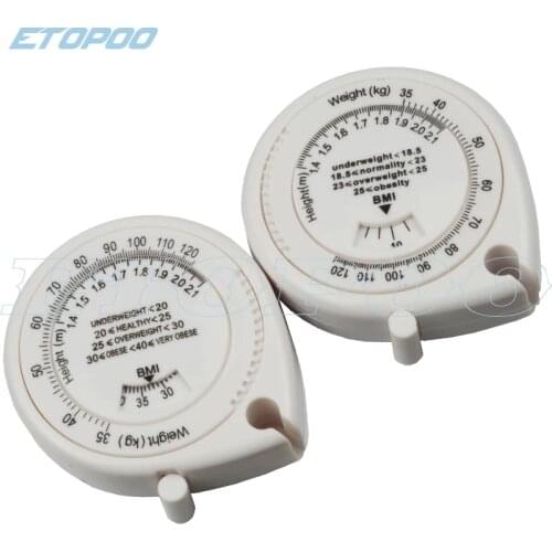 BMI Body Mass Index Retractable Tape 150cm Measure Calculator Diet Weight Loss Tape Body Fat Measure Tape Water Drop