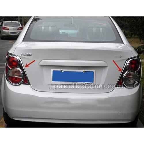 High-quality ABS Chrome rear lamp decorative frame anti-scratch protection For Chevrolet AVEO 2011-2013 car accessories