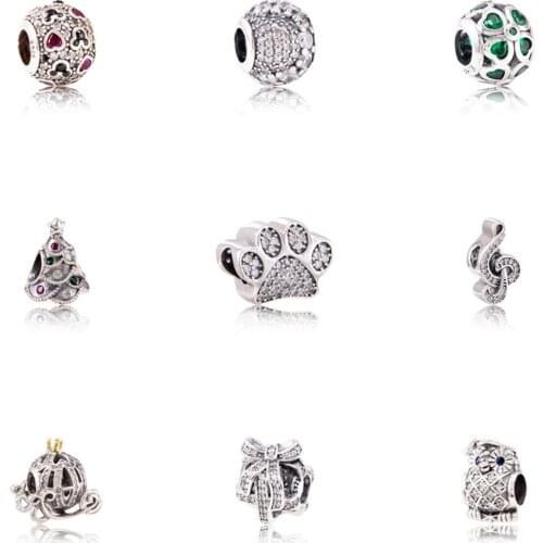 2018 New Bead Charm Authentic 925 Sterling Silver Fit Original Pandora Charms Bracelet Women Jewelry gift JF600046-54
