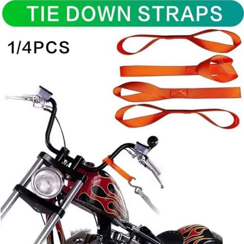 1/4Pcs Car Motorcycle Tie Downs Luggage Bandage Soft Nylon Straps for Auto Motorbike Loops Multipurpose Cargo Packing Strap