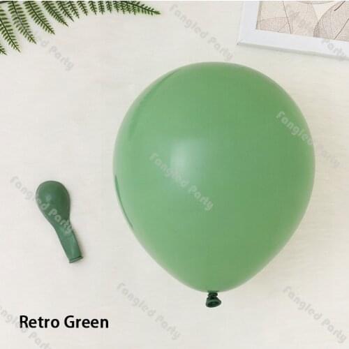 10inch Retro Green Colorful Balloons Baby Shower Birthday Party Wedding Decoration Pink Apricot Latex Balloons