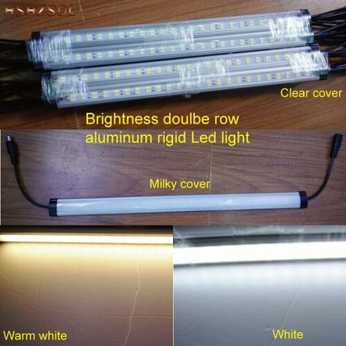 10pcs*50cm Brightness Wholesale DC 12V 72 SMD 5630 LED Hard Rigid LED Strip Bar Light with Aluminum shell +pc cover+dc plug