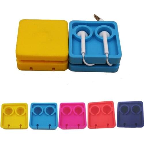 10pcs Earphone Cable Winder Silicone Tidy Headphone Line Cord Holder Headset Earbud Wire Organizer Cable Cord Wrap Management