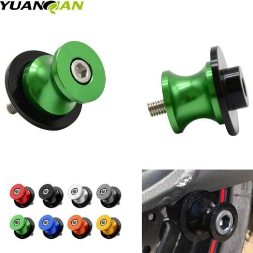 2pcs CNC Aluminum Motorcycle Stands Screws Swingarm Spools Slider 6mm 8mm 10mmUniversal For Honda Suzuki Yamaha Kawasaki