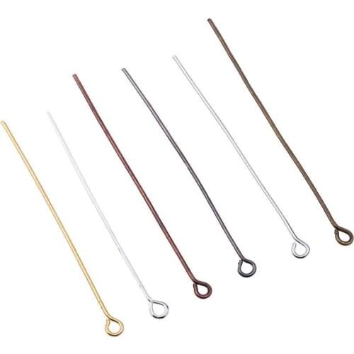 200pcs Gold Color Eye Head Pins 20 30 40 50 mm Eye Pins Findings For Diy Jewelry Making Jewelry Accessories Supplies DIY Craft
