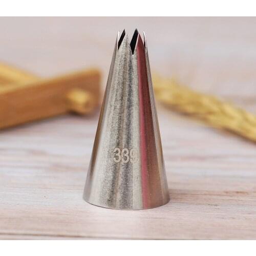 #339 Open Star Nozzle Tip Pastry Cookies Tools Icing Piping Nozzles Cake Decorating Cupcake Creates Stars Drop Flower