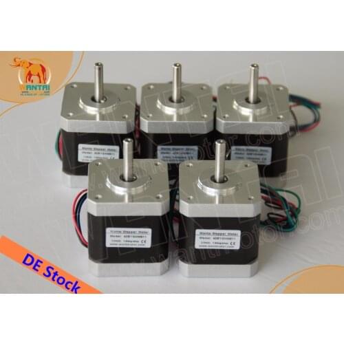 [5-7days ship]EU free!(Germany Stock) 5 PCS Wantai 4-lead Nema 17 Stepper Motor 42BYGHW609 56oz-in 40mm 1.7A3D Printer xyz Repra