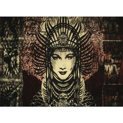 DIY Diamond Painting by Number Diamond Embroidery Indians Woman Owl Full Square Crystal Mosaic Rhinestone 5D Mosaic Cross Stitch