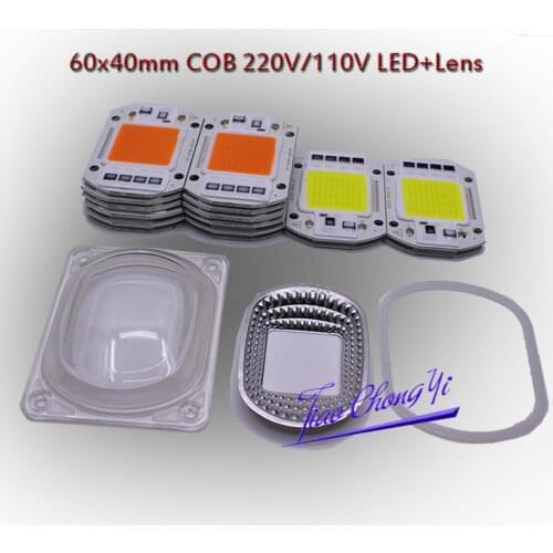 Best Sellers LED COB Grow White Chip+Lens Reflector 50W 30W 20W 110V/220V For LED Flood Light New