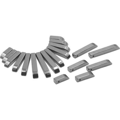 Black Natural Hematite Stone Gem Charms Pendant for DIY Necklace Retangle Stick Pendant Set Female Women Jewelry Part Craft A890