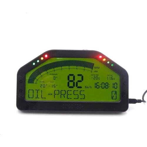 DO904 Universal 12V Rally Gauge Digital Display LCD Race Dash Dashboard Sensor Bluetooth Connection 9000 Rpm