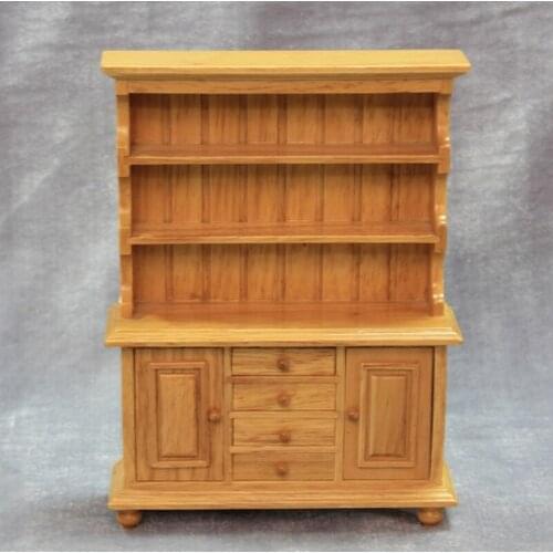 G07-X418 children gift Toy 1:12 Dollhouse mini Furniture Miniature rement Doll accessories DIY Three-storey cabinet bookcase