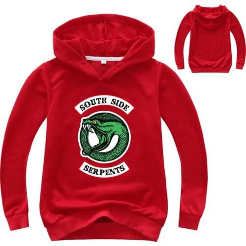 2021 Kids Hoodie South Side Serpents Harajuku Riverdale Boys Hoodies Girls Sweatshirts Pullover Outwear Costume children Clothes
