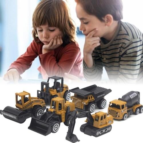 Kids Toy Car Construction Vehicle Model Toy Excavator Roller Forklift Models Engineering Truck Model Diecast Building Toy